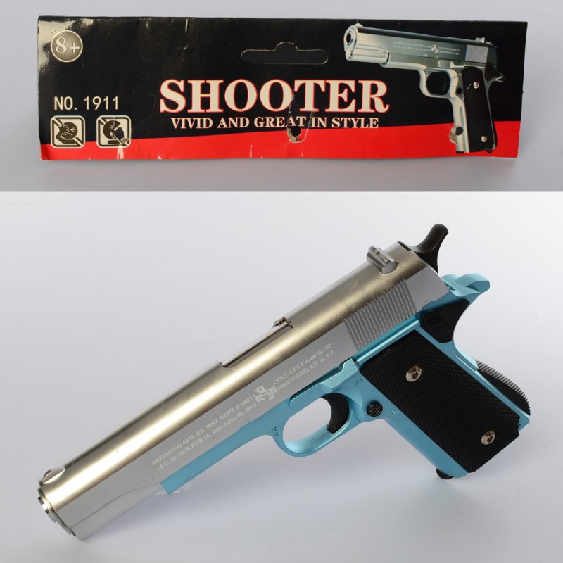 

Игрушечный детский пистолет на пульках Shooter металлический 1911C
