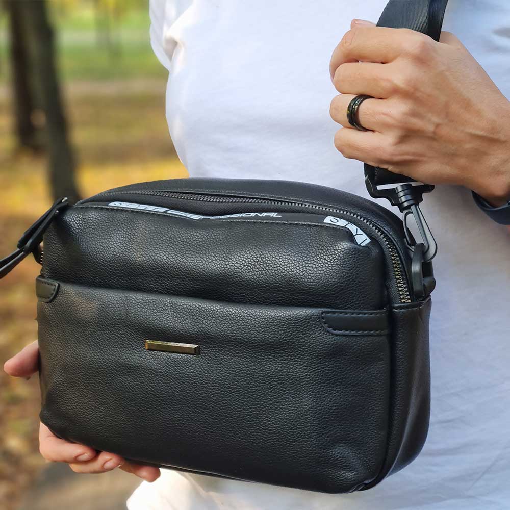 

Сумка женская повседневная кросс-боди через плечо черная (11835 black)