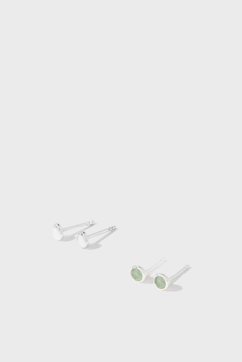 

Женские серебряные серьги (2 пары) ST ADVENTURINE STUDS Accessorize OS 281593