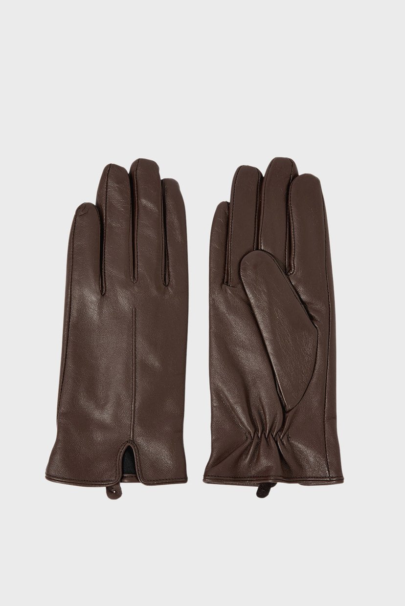 

Женские коричневые кожаные перчатки Luxe Leather Accessorize S/M 292028