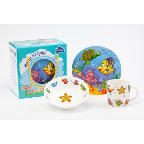 

Детский набор для завтрака Milika Sea Land M0690-7 3пр