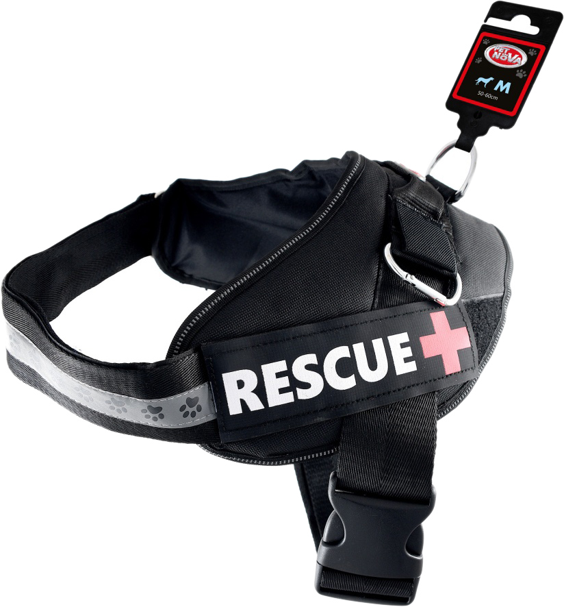 

Шлея усиленная Pet Nova Rescue+ M 55-65 см Чёрная (HA-RESCUE-BL-M) (5903031442168)