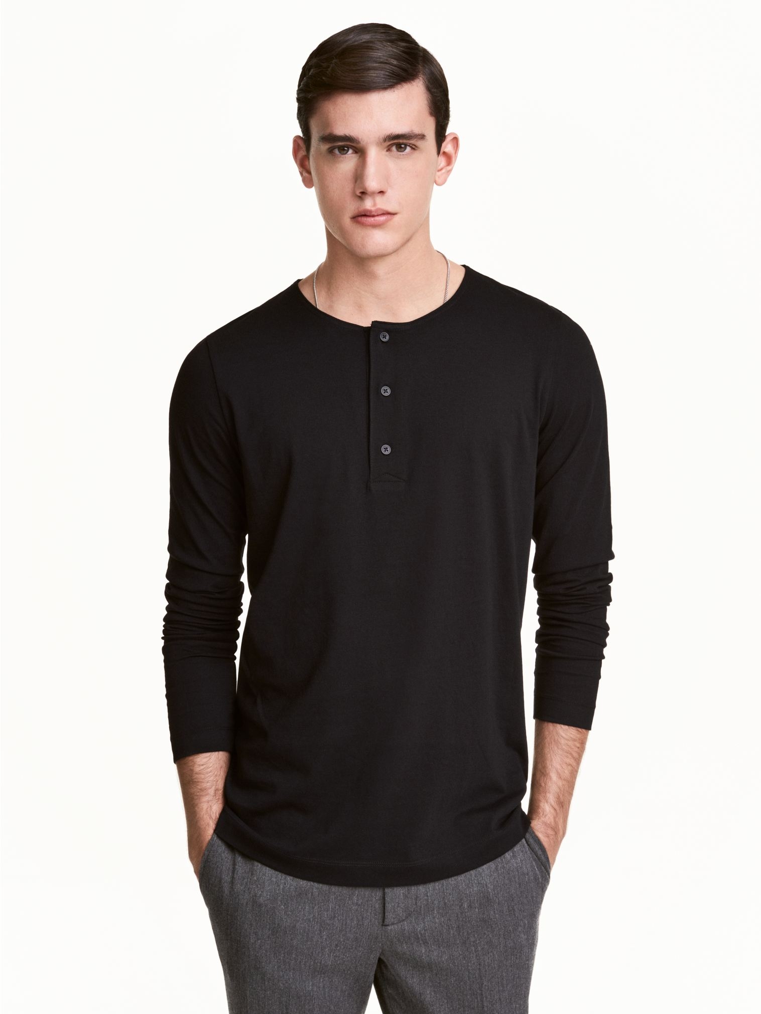 

Лонгслив H&M 3580857 L Черный