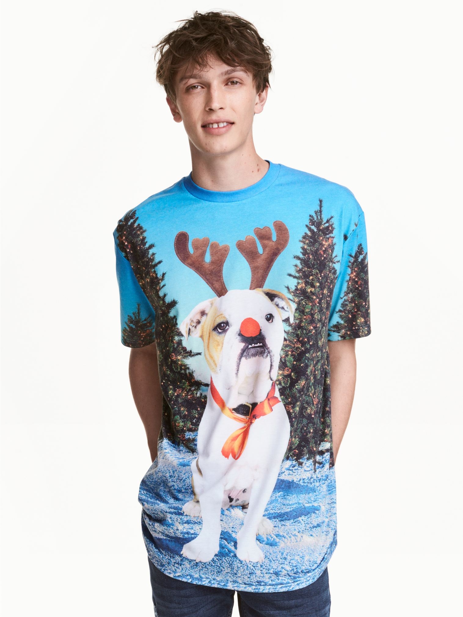 

Футболка H&M 80733039 S Голубая