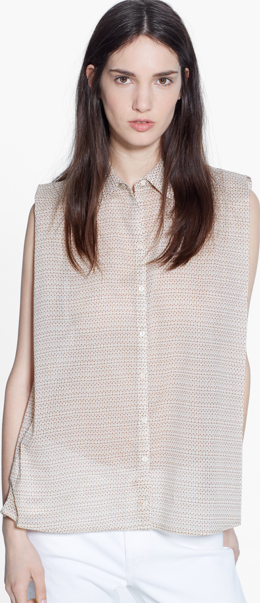 

Блузка Mango 043007549 S Бежевая