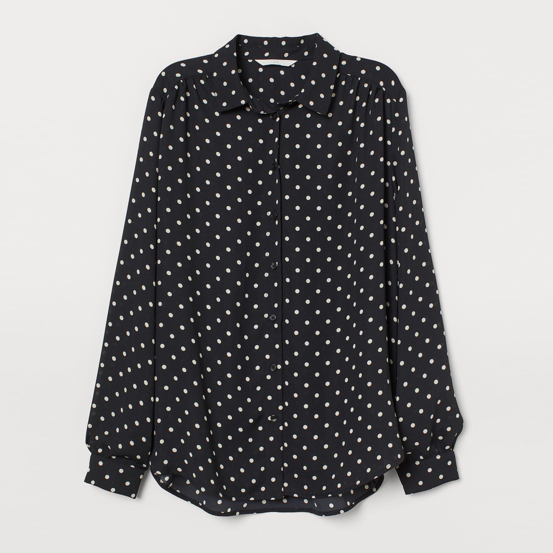 

Блузка H&M XAZ205374HZIT S Черная с белым