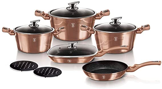 

Комплект посуду (ВН-6191) Berlinger Haus Rosegold Metallic Line 11 пр.