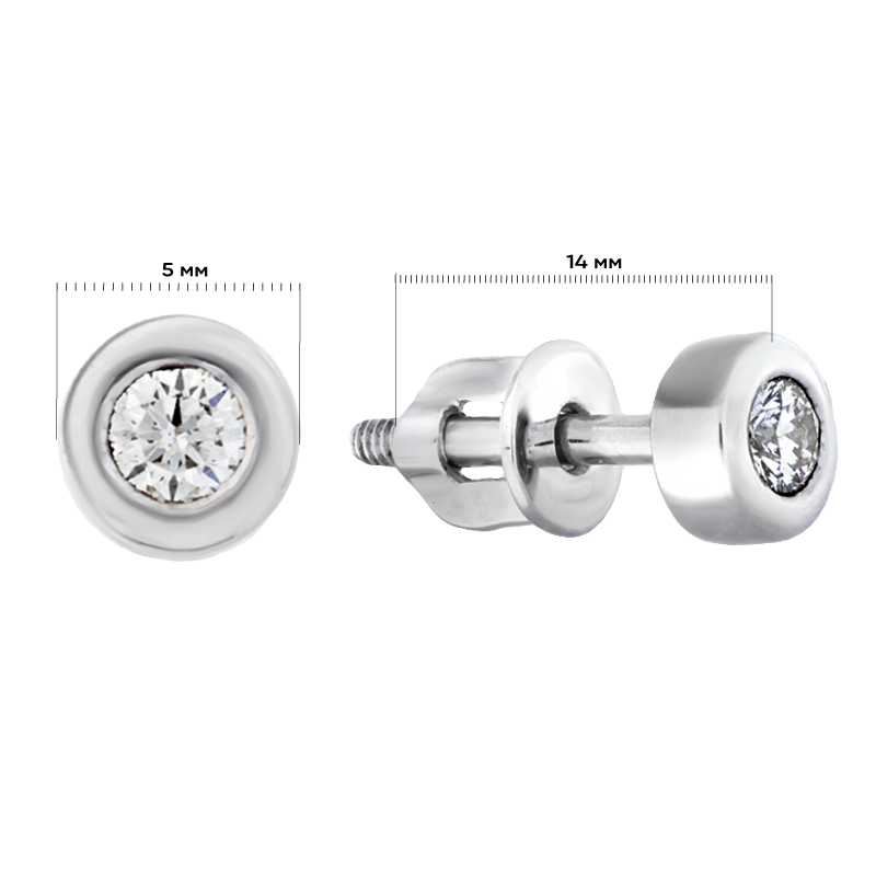 

Серьги-пусеты Diamant с1641с