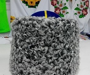 

Папаха з сірого каракулю 58 р