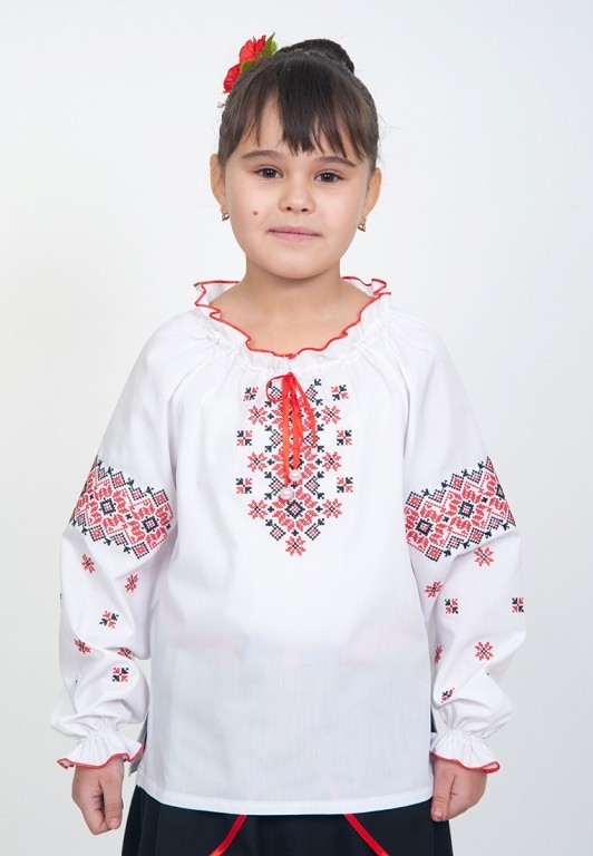 

Блуза Червоні орнаменти біла 128 см