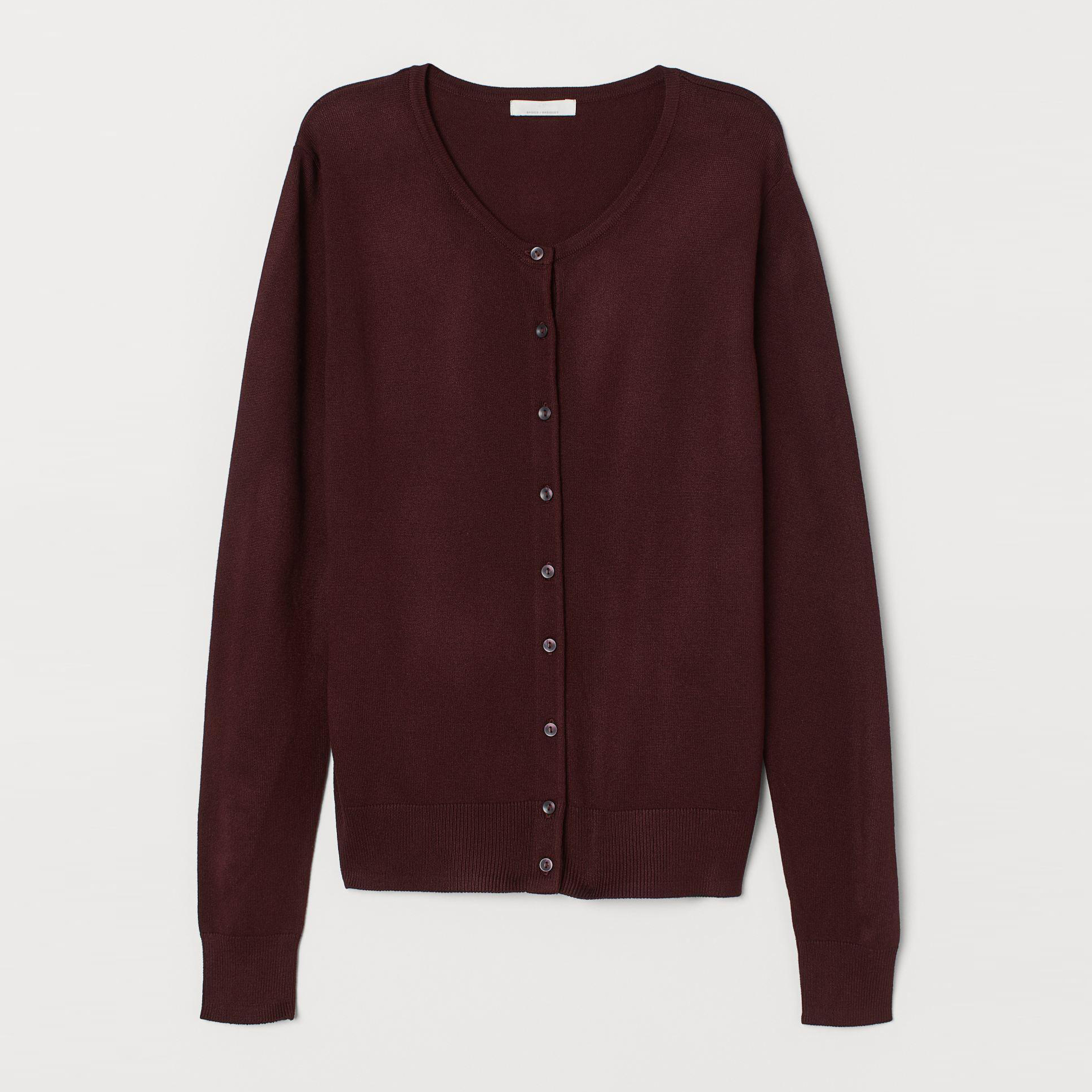 

Кардиган H&M XAZ206819KSWP XS Бордовый