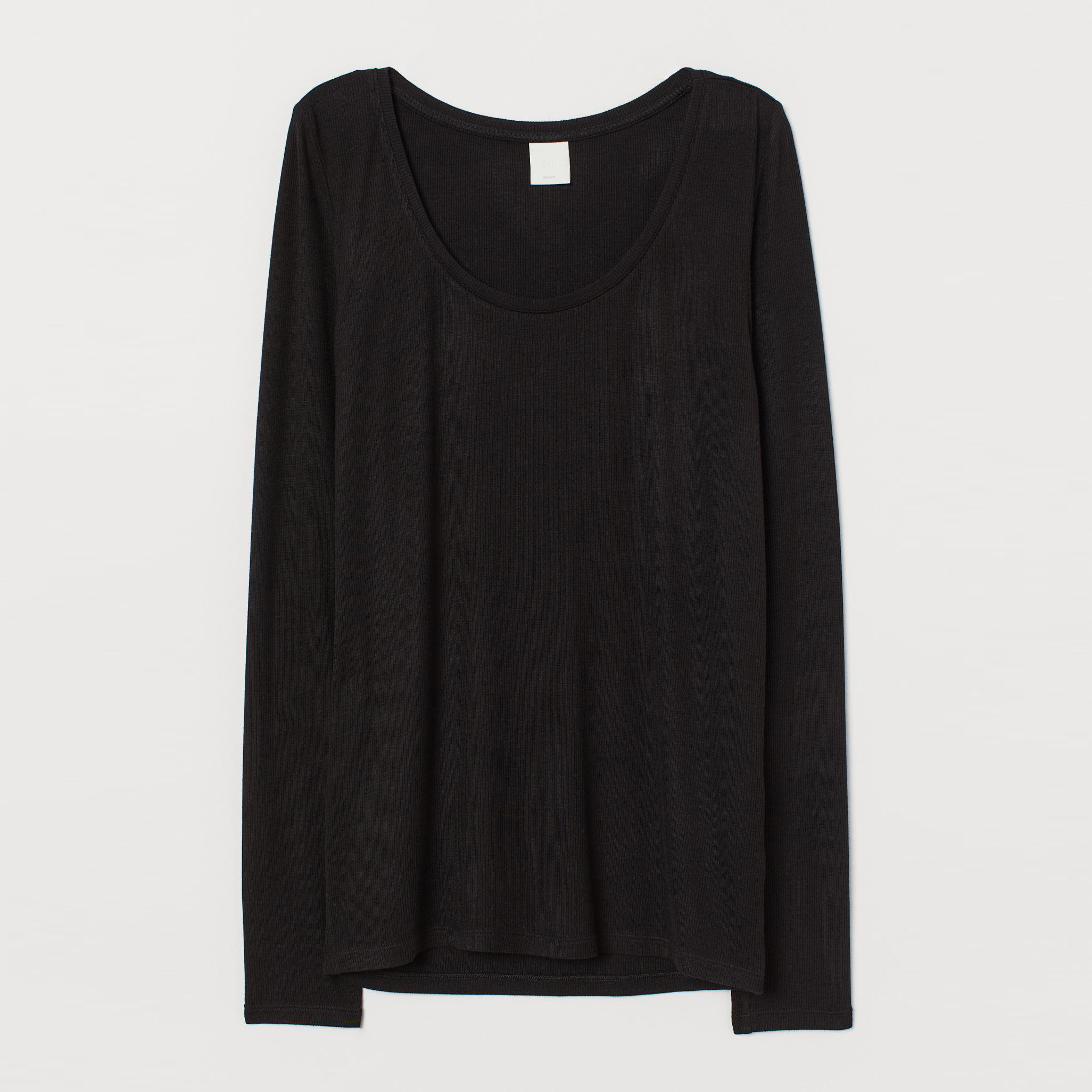 

Лонгслив H&M XAZ235739UQMJ M Черный
