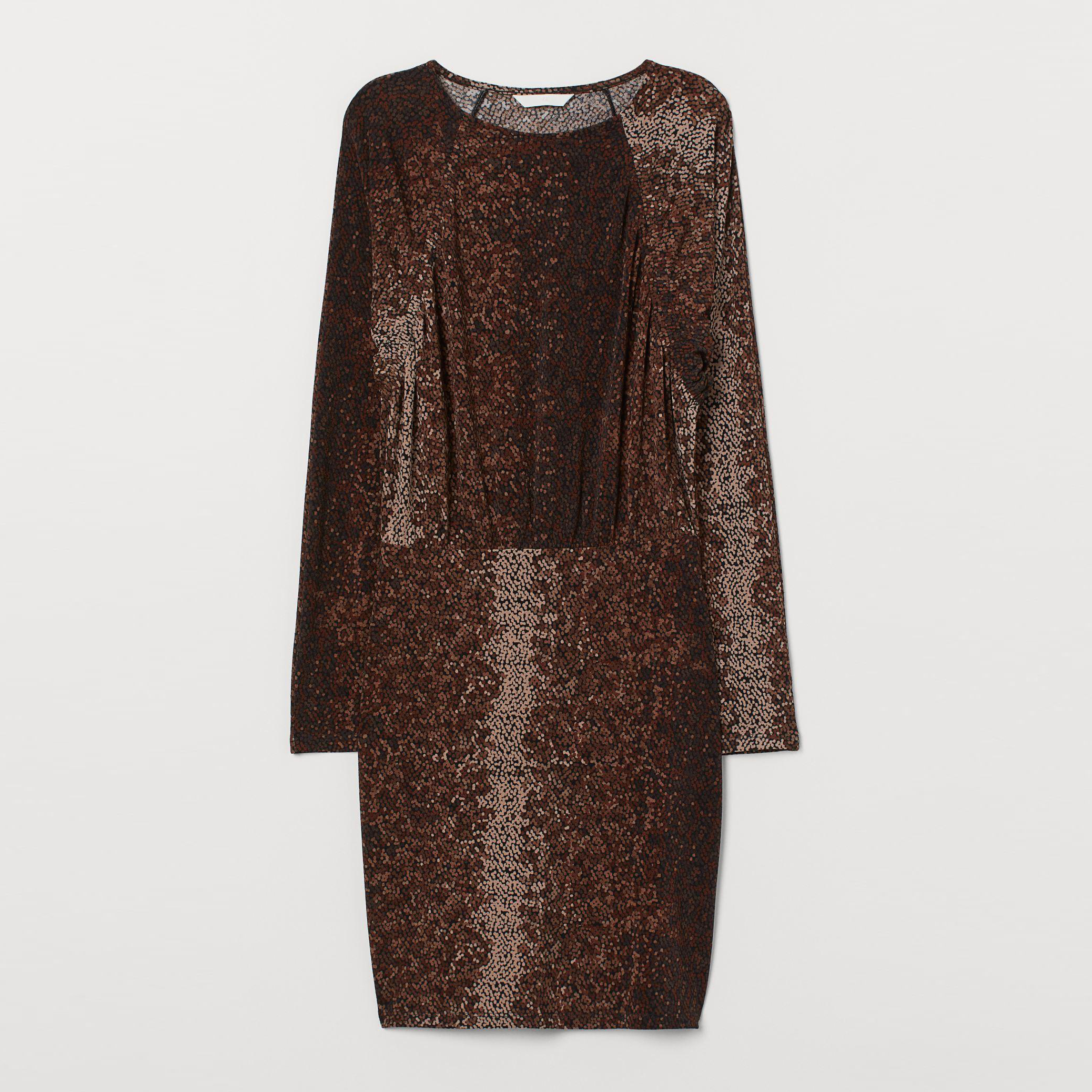

Платье H&M XAZ274940QXIO  Коричневое с черным, Платье H&M XAZ274940QXIO S Коричневое с черным