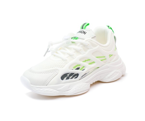 

Кроссовки Fashion C3378 бел/зелен (32-37) Белый 35