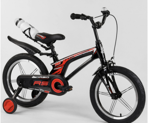 

Велосипед двухколесный CORSO RS Turbo, магниевая рама 16" 83564, Черный
