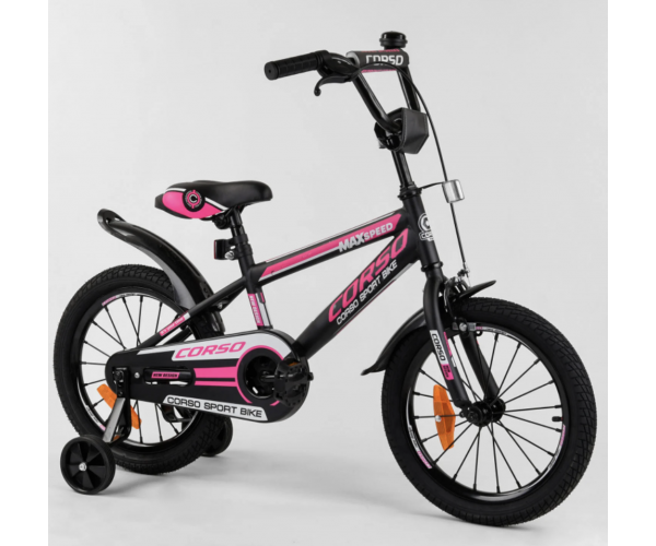 

Велосипед двухколесный CORSO Sporting 16" ST-16744, Черный