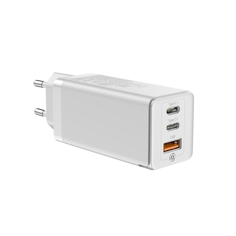 

Зарядное сетевое Baseus (CCGAN-B02) GaN Quick Travel Charger C+C+A 65W Белый