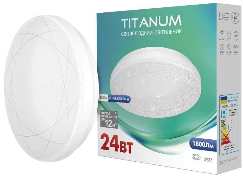 

Настенно-потолочный светильник Titanum 24W 5000K Орбита (TLCL-245OR)