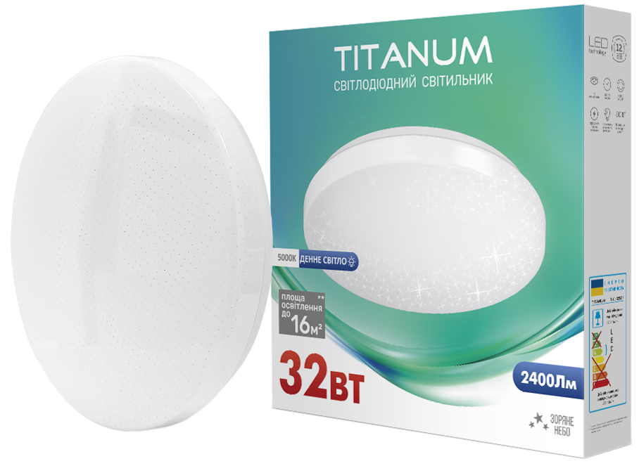 

Настенно-потолочный светильник Titanum 32W 5000K Звездное небо (TLCL-325S)