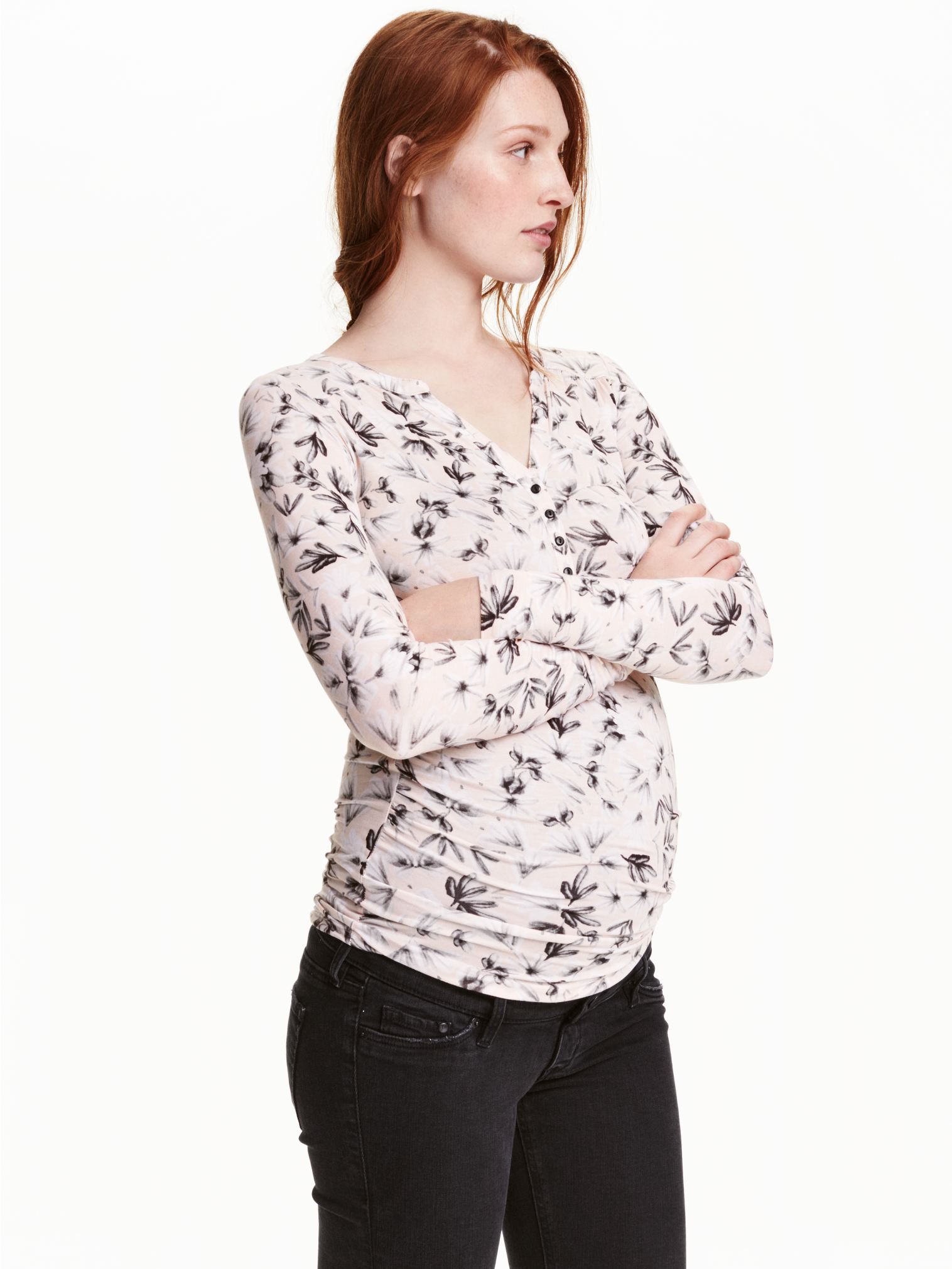 

Лонгслив для беременных H&M 1349198 L Розовый