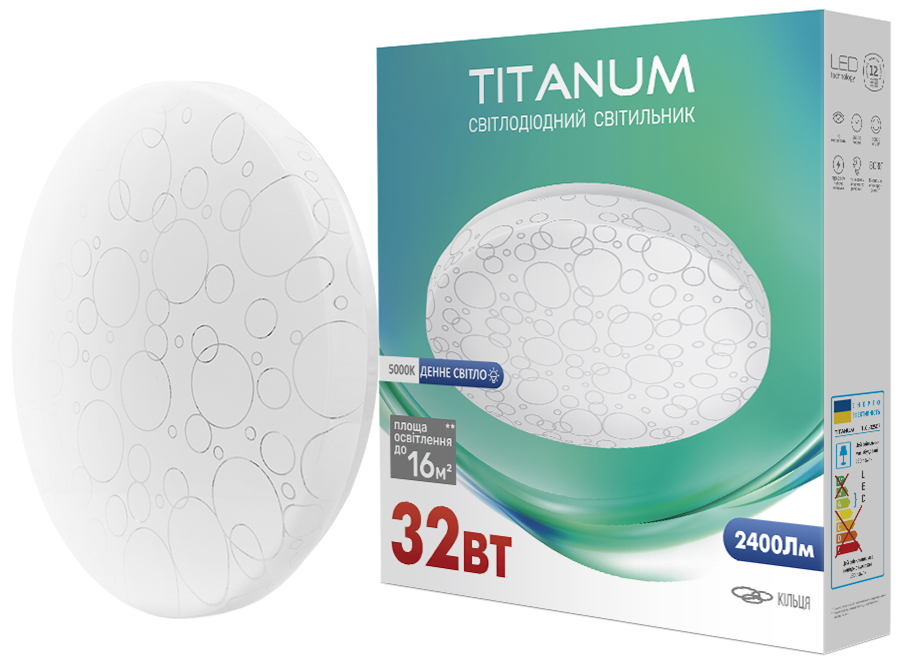 

Настенно-потолочный светильник Titanum 32W 5000K Кольца (TLCL-325C)