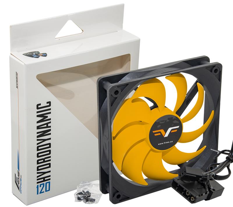 

Вентилятор Frime (FYF120HB3) 120x120x25мм, 3pin+Molex, Black/Yellow