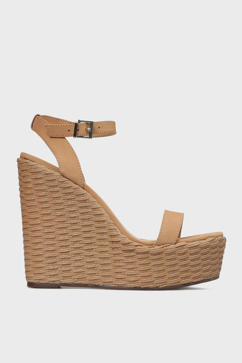 

Женские бежевые кожаные босоножки Schutz 39 S0313902790006U
