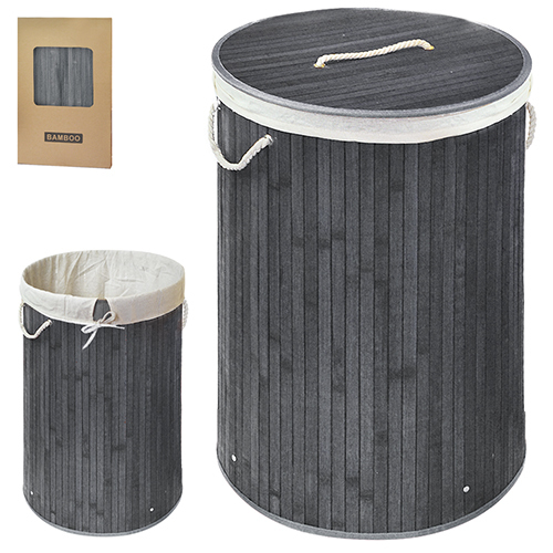

Корзина для белья STN Bamboo 40 х 60 см Dark Grey