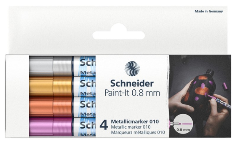 

Набор маркеров Schneider Paint 0.8 мм 4 штуки ассорти (ML01011501)