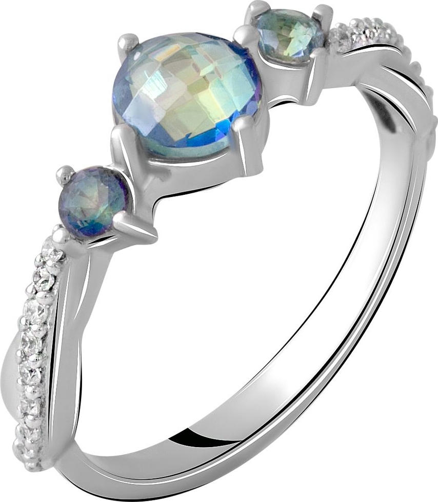 

Серебряное кольцо SilverBreeze с натуральным мистик топазом 1.045ct 2058595 17.5 размер, 17.5 размер
