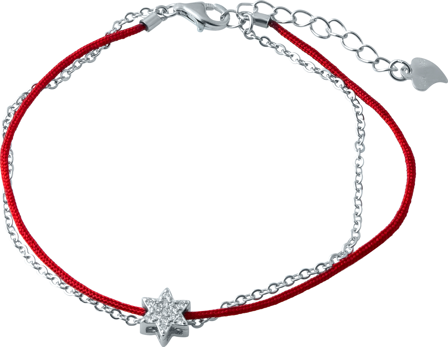 

Серебряный браслет SilverBreeze с фианитами 1982938 1720 размер, 17-20см размер