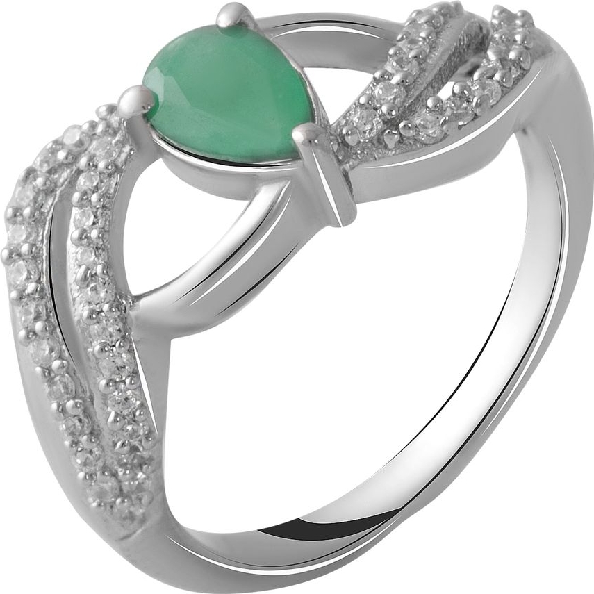 

Серебряное кольцо SilverBreeze с натуральным изумрудом 0.58ct 2051534 16.5 размер, 16.5 размер