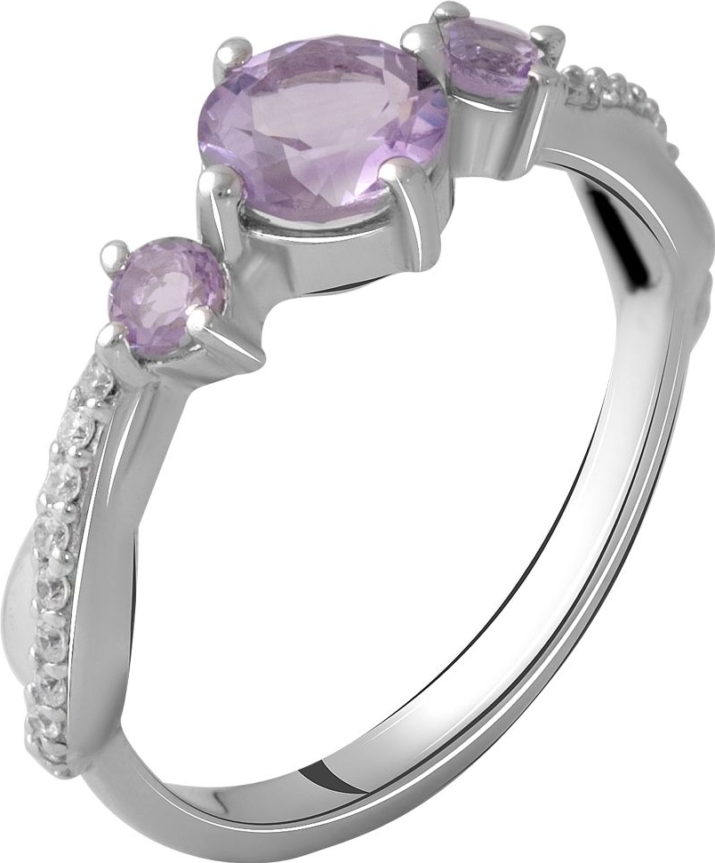 

Серебряное кольцо SilverBreeze с натуральным аметистом 1.22ct 2060499 17 размер, 17 размер