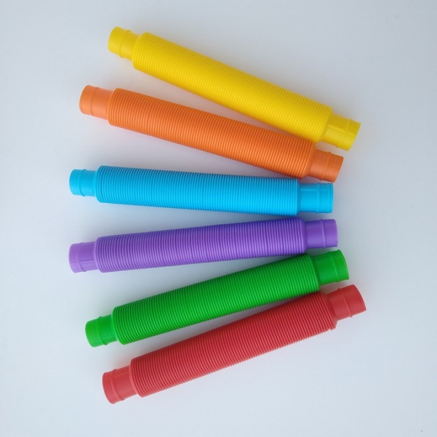 

Развивающая сенсорная детская игрушка Pop Tube антистресс поп туб 6 шт набор POP-TB-03