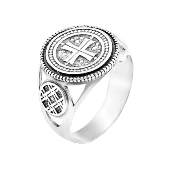 

Печатка серебряная Мальтийский крест Г-3140ч, 18.5 размер