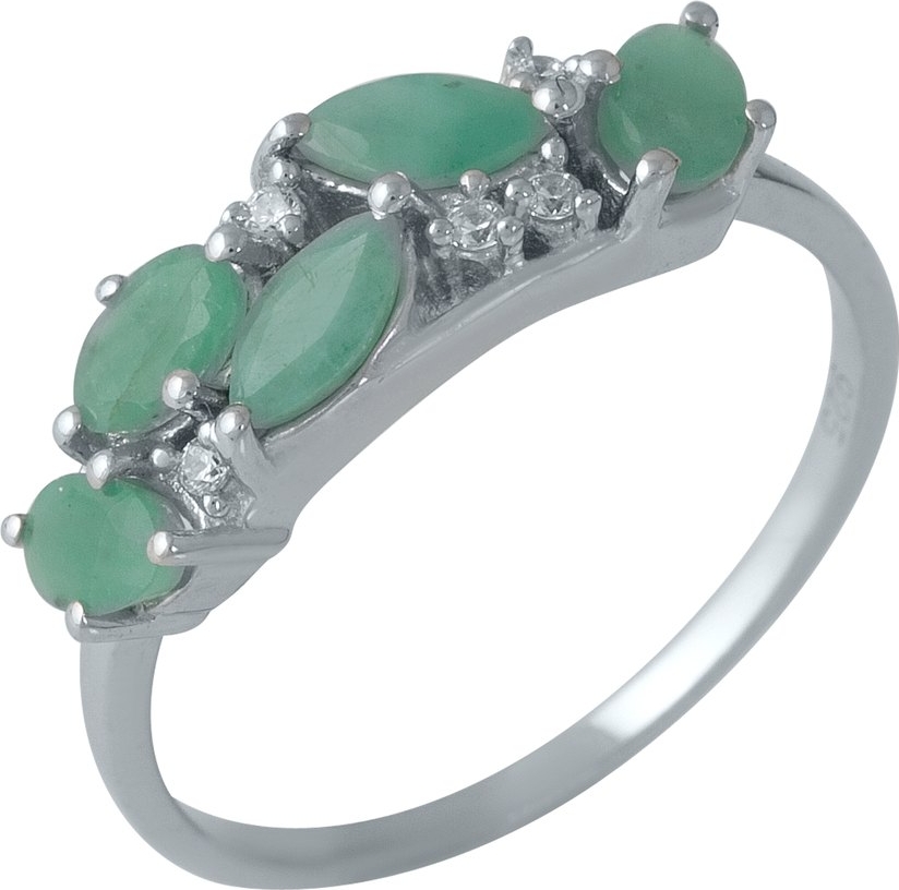 

Серебряное кольцо SilverBreeze с натуральным изумрудом 1.133ct 1988459 17.5 размер, 17.5 размер