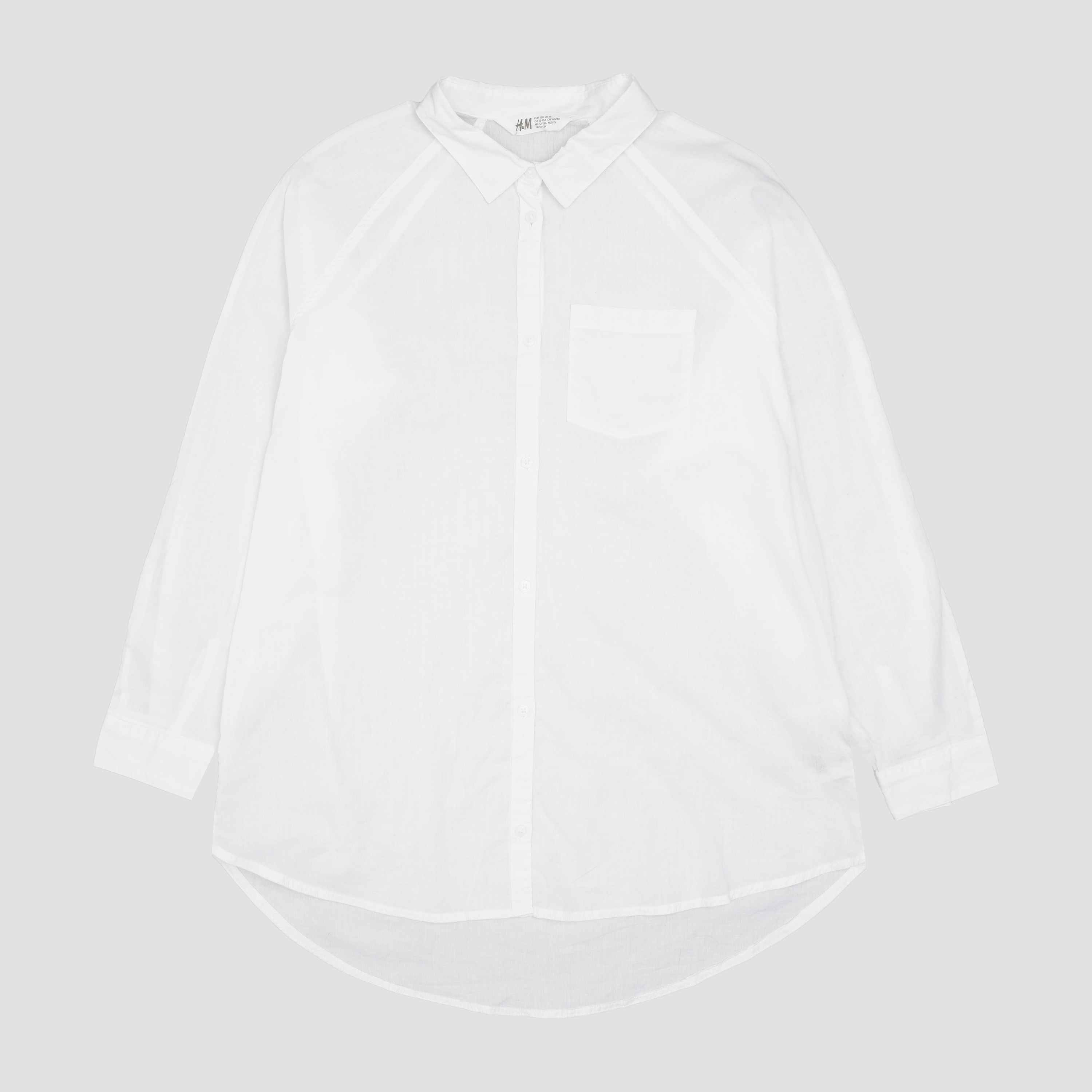 

Рубашка H&M 158см белый 27079244073