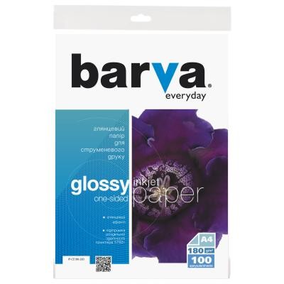 

Бумага Barva A4 Everyday Glossy180г 100с (IP-CE180-283)
