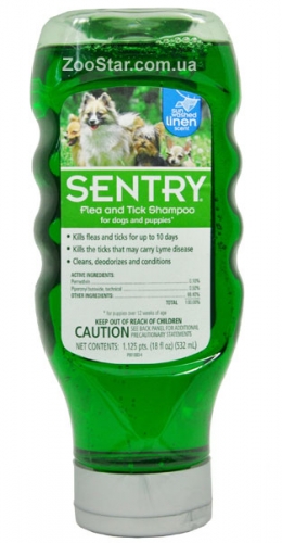 

СОЛНЕЧНЫЙ ЛЕН шампунь от блох и клещей для собак Sentry Sundried Linen 532 мл Sentry BGL-SE-26