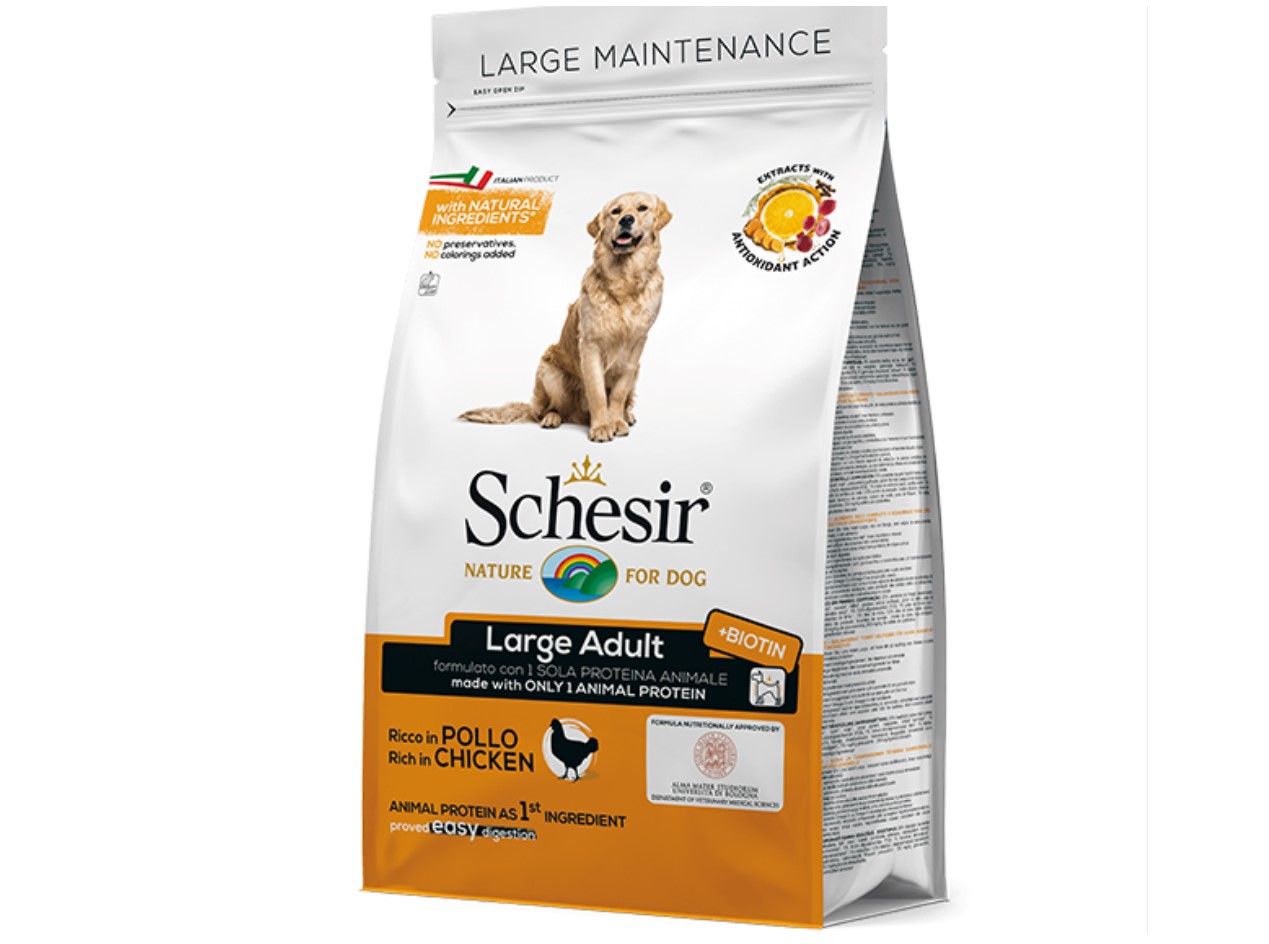 

Сухой корм с курицей для собак крупных пород Schesir Dog Large Adult Chicken 12 кг Schesir BGL-SH-81