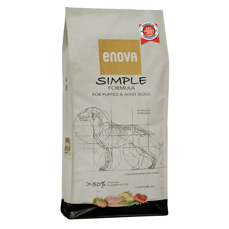 

Сухой корм для взрослых собак всех пород с мясом курицы ENOVA SIMPLE FORMULA 20 кг бридер ENOVA BGL-EN-10