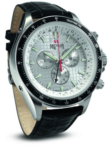 

Часы наручные Seculus 9531.2.504 white, ss, black leather