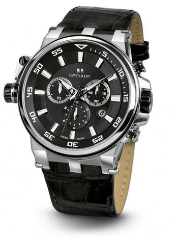 

Часы наручные Seculus 4510.5.503D black, ss, black leather
