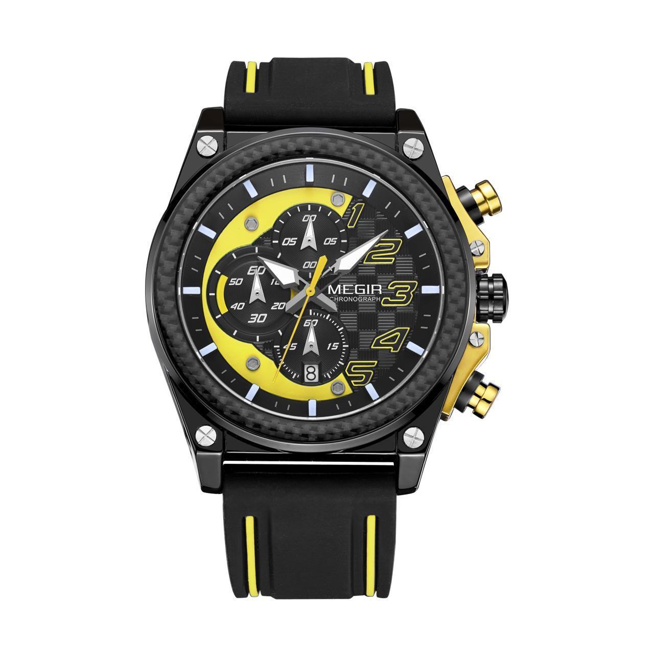 

Часы Megir Black Yellow Black MG2051 (MN2051G-BK-1-N13)