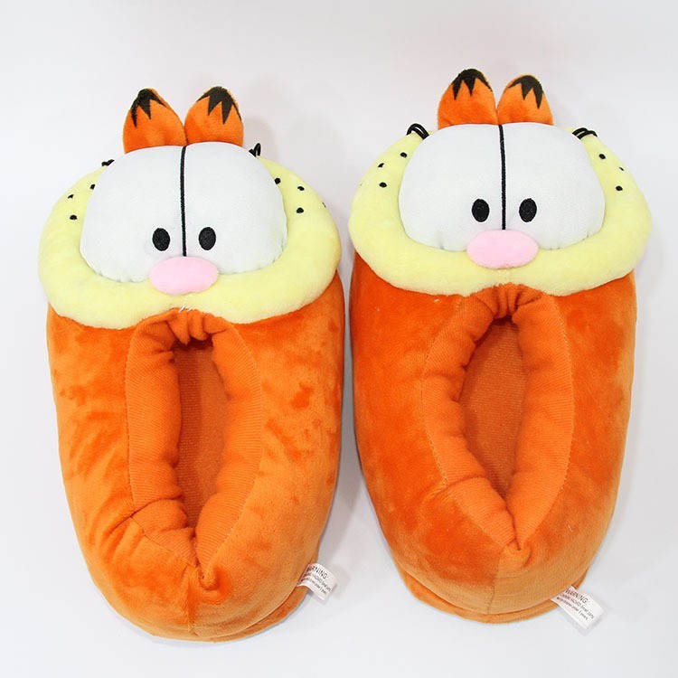 

Тапочки кигуруми игрушки Kigurumi Кот Гарфилд Домашние Комнатные Плюшевые Тканевые Оранжевый 35-42 (3024)