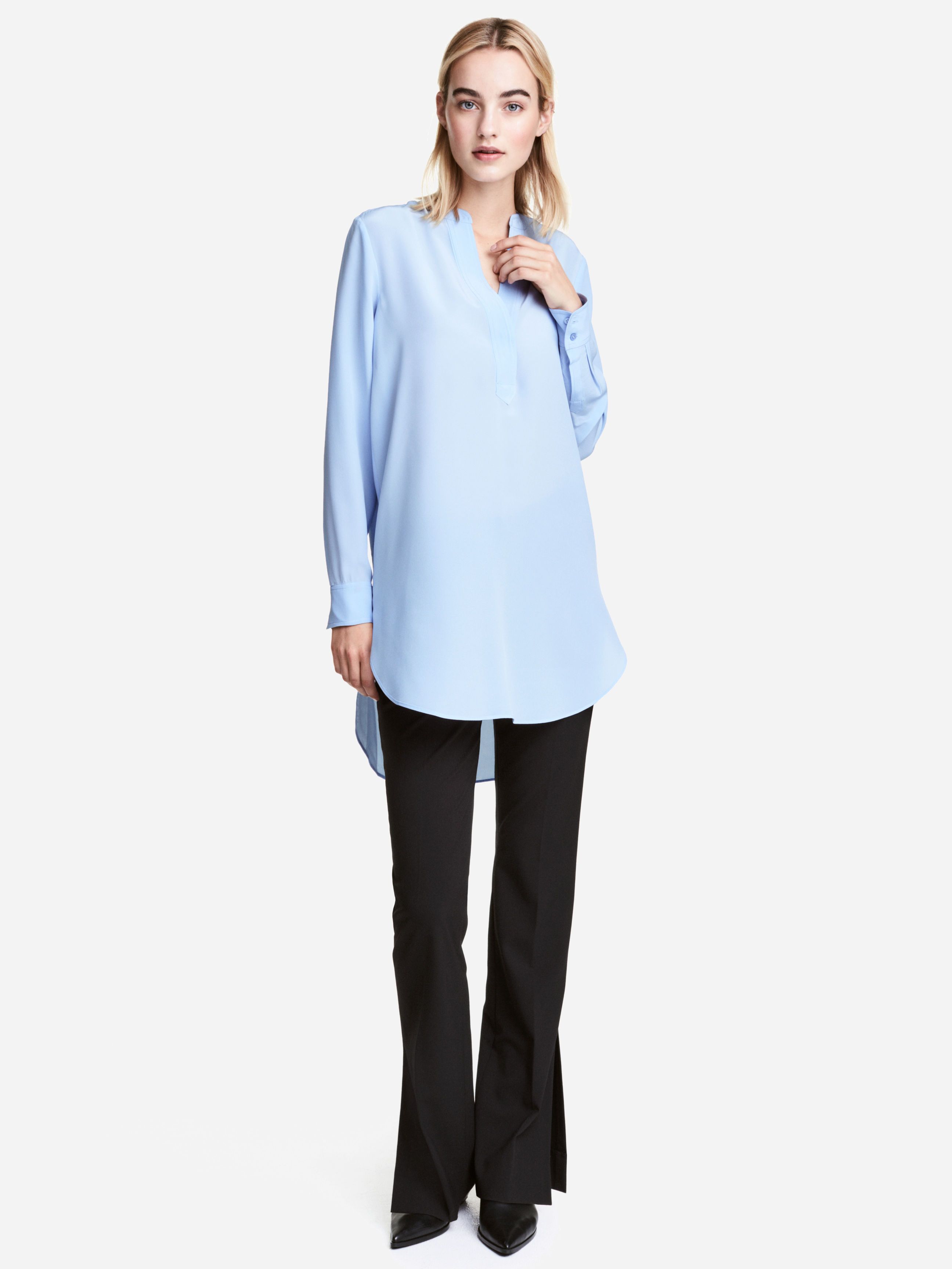 

Блузка H&M XAZ050736DLZO 34 Светло-синяя