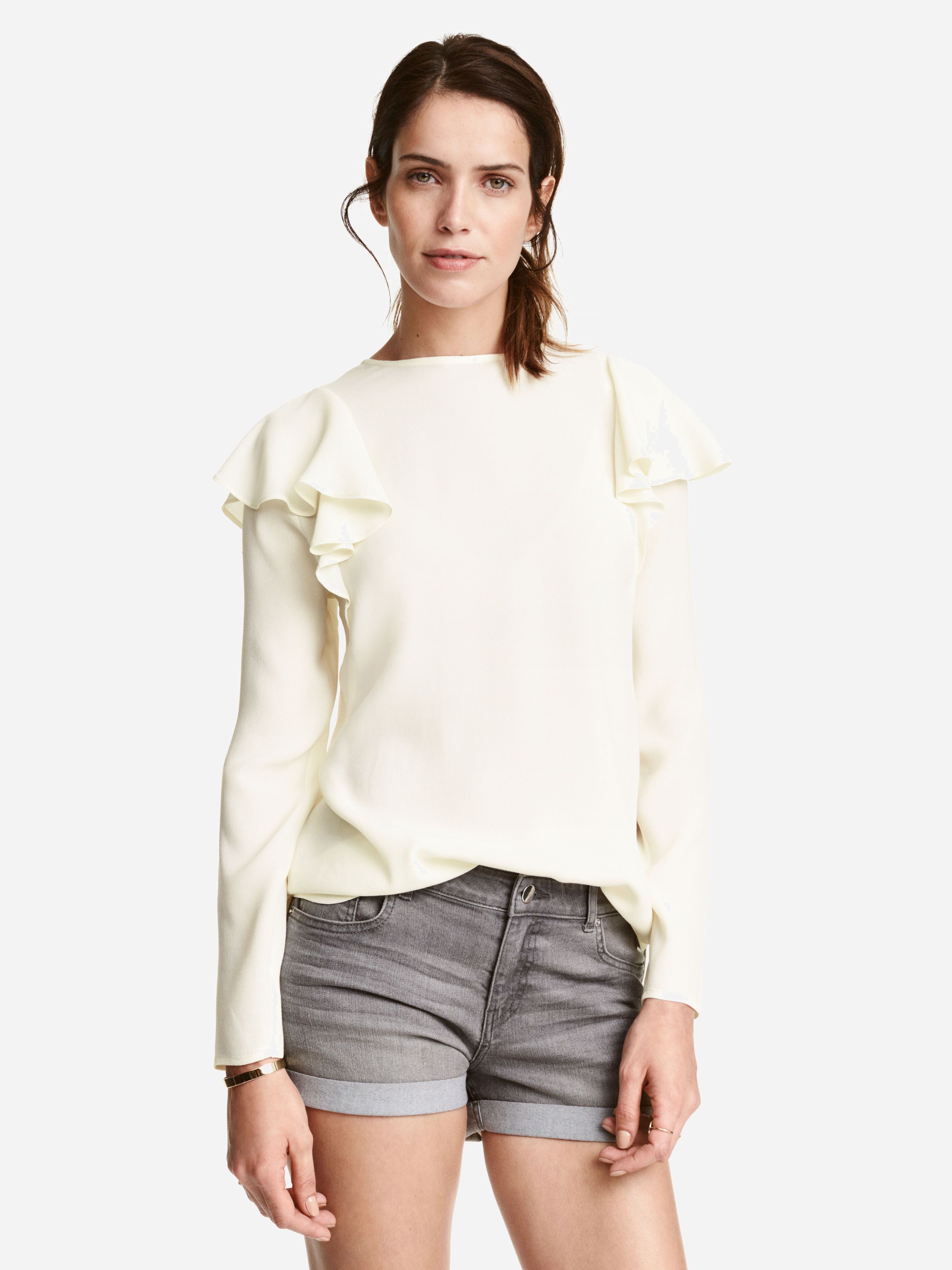 

Блузка H&M XAZ015831QMKF  Молочная, Блузка H&M XAZ015831QMKF 40 Молочная