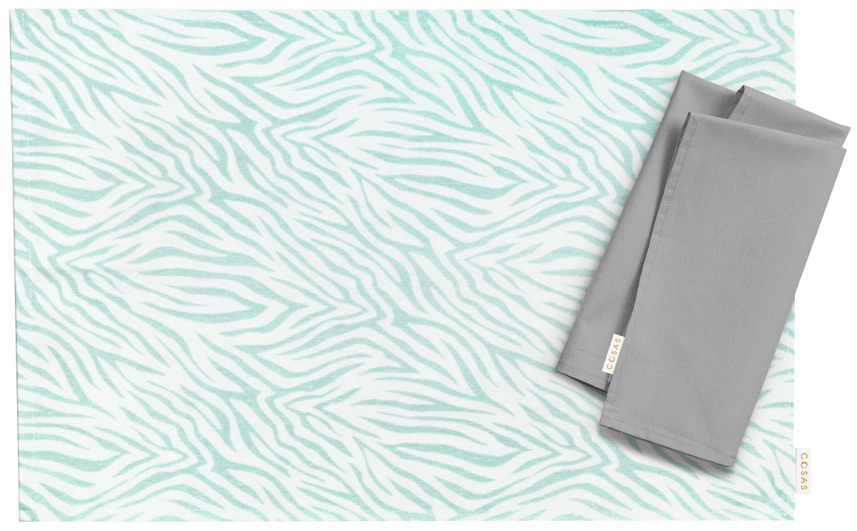 

Салфетки Cosas Shreds Mint Grey 30х30 см 4 шт, 30x42 см 4 шт