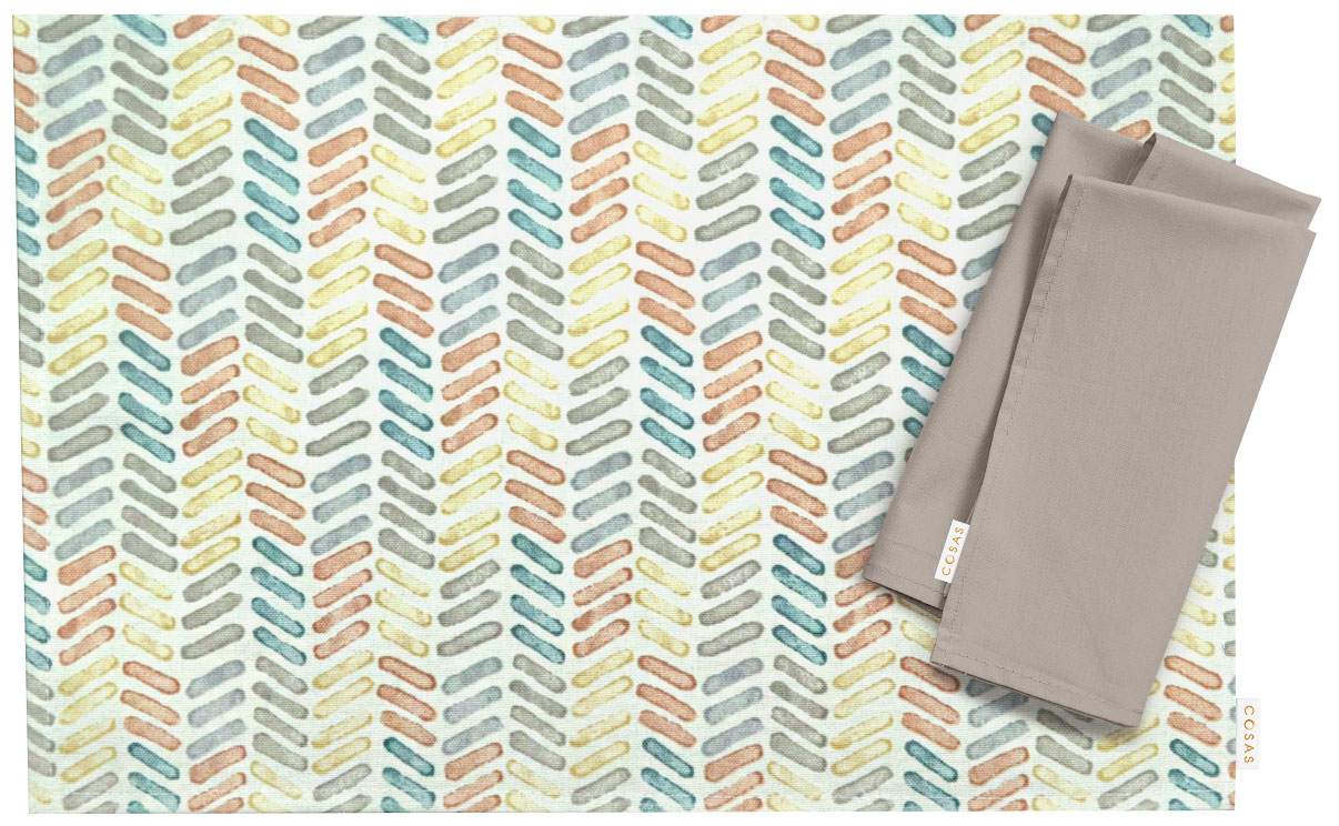 

Салфетки Cosas Tracks Color Quartz 30х30 см 4 шт, 30x42 см 4 шт