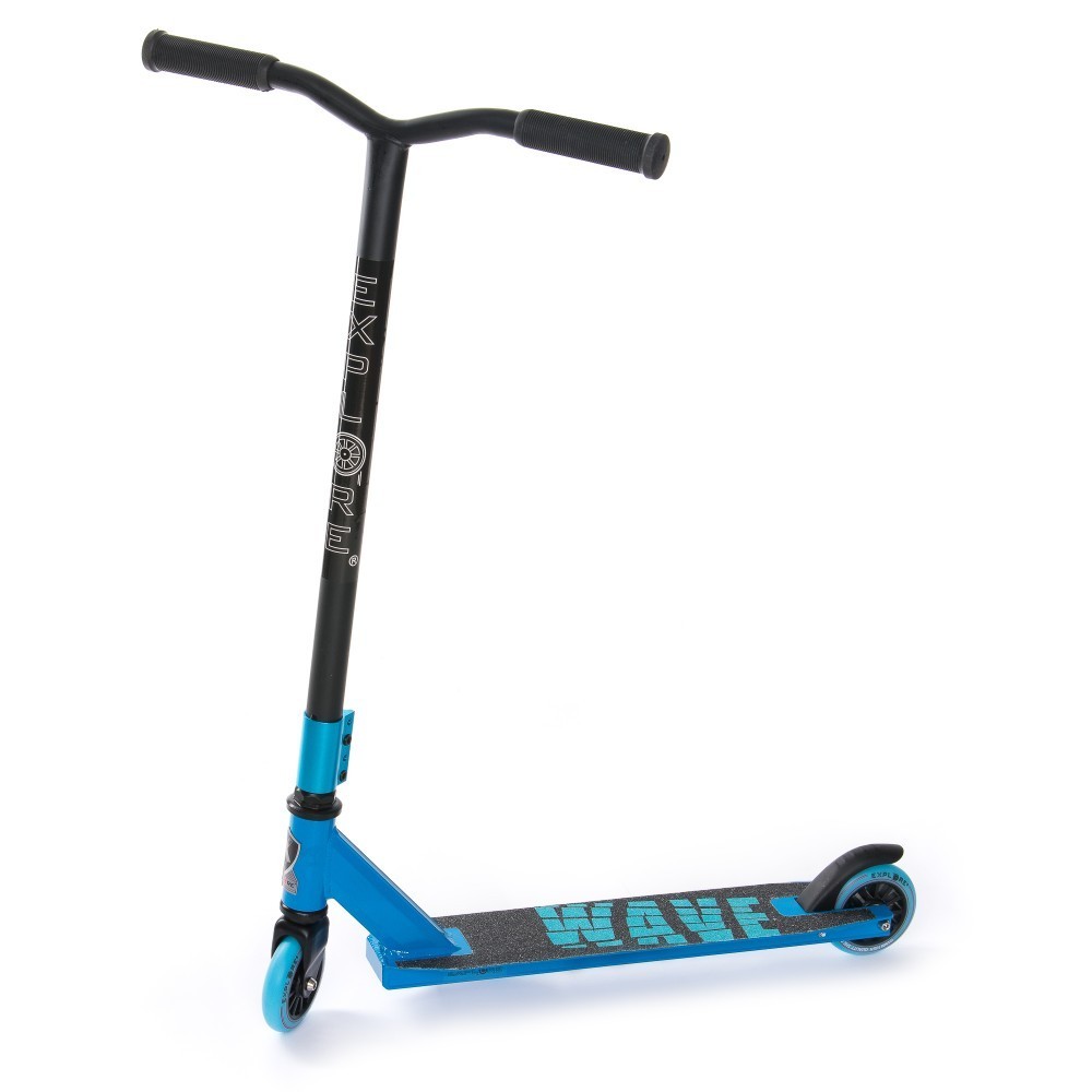 

Трюковый самокат Explore WAVE SUPER Black Blue 110 мм металлические диски